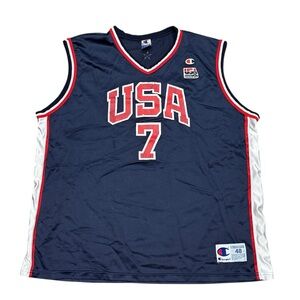 Vintage Champion Alonzo Mourning #7 USA Olympics Jersey Men’s Sz XL